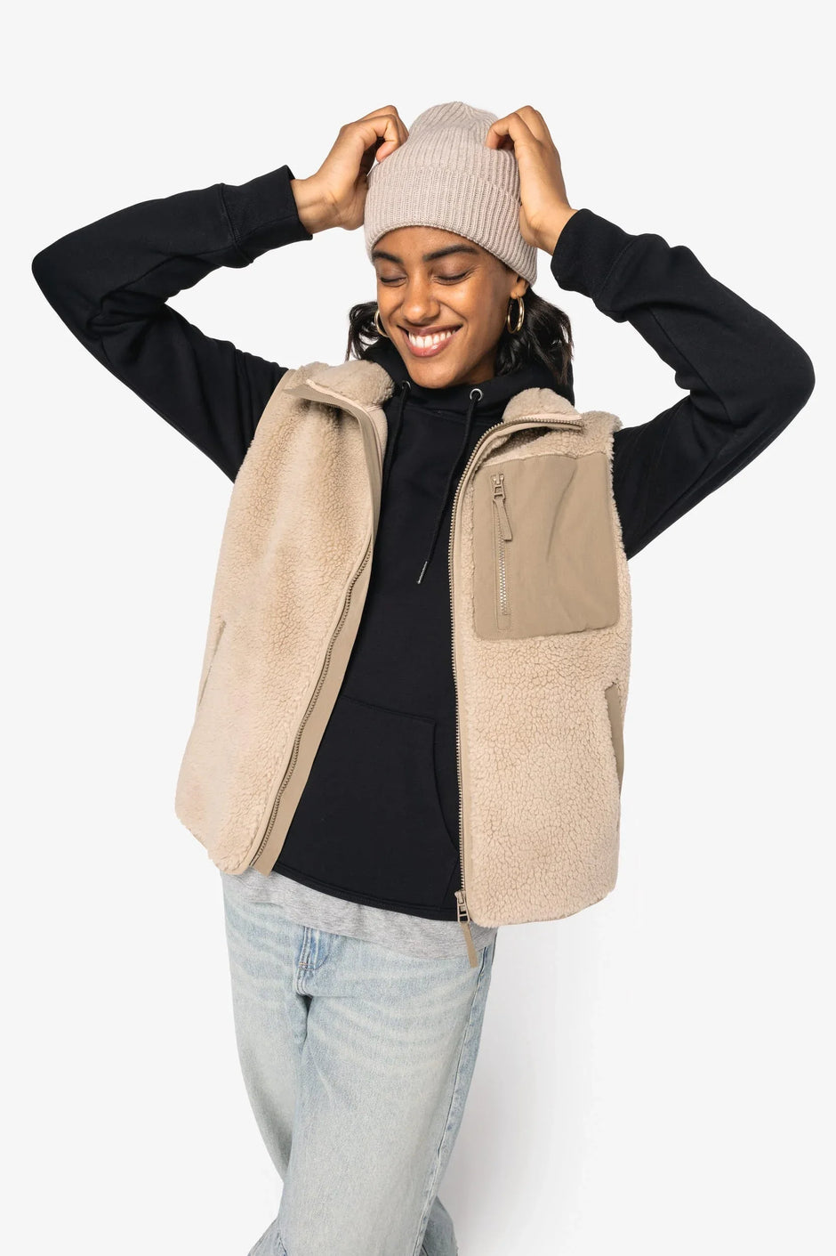 NS624 - Bodywarmer écoresponsable en sherpa unisexe - Occifloc