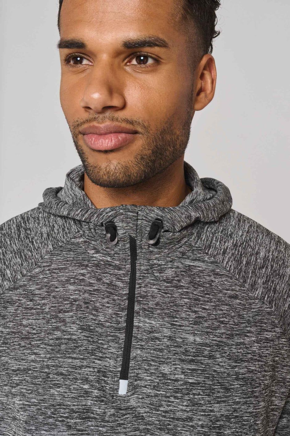 PA360 - Sweat-shirt à capuche 1/4 zip sport unisexe - Occifloc