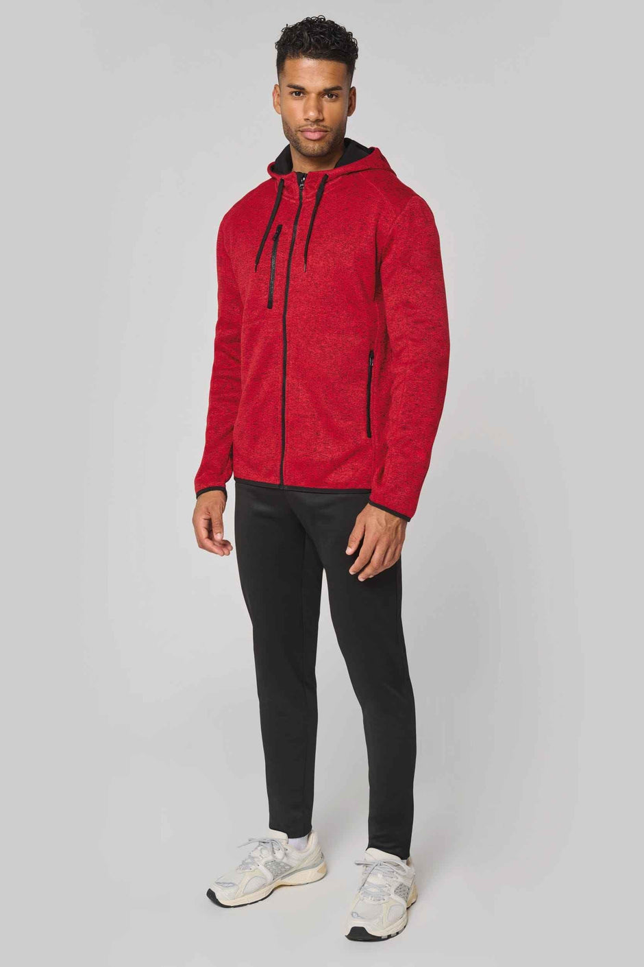 PA365 - Veste à capuche chinée homme
