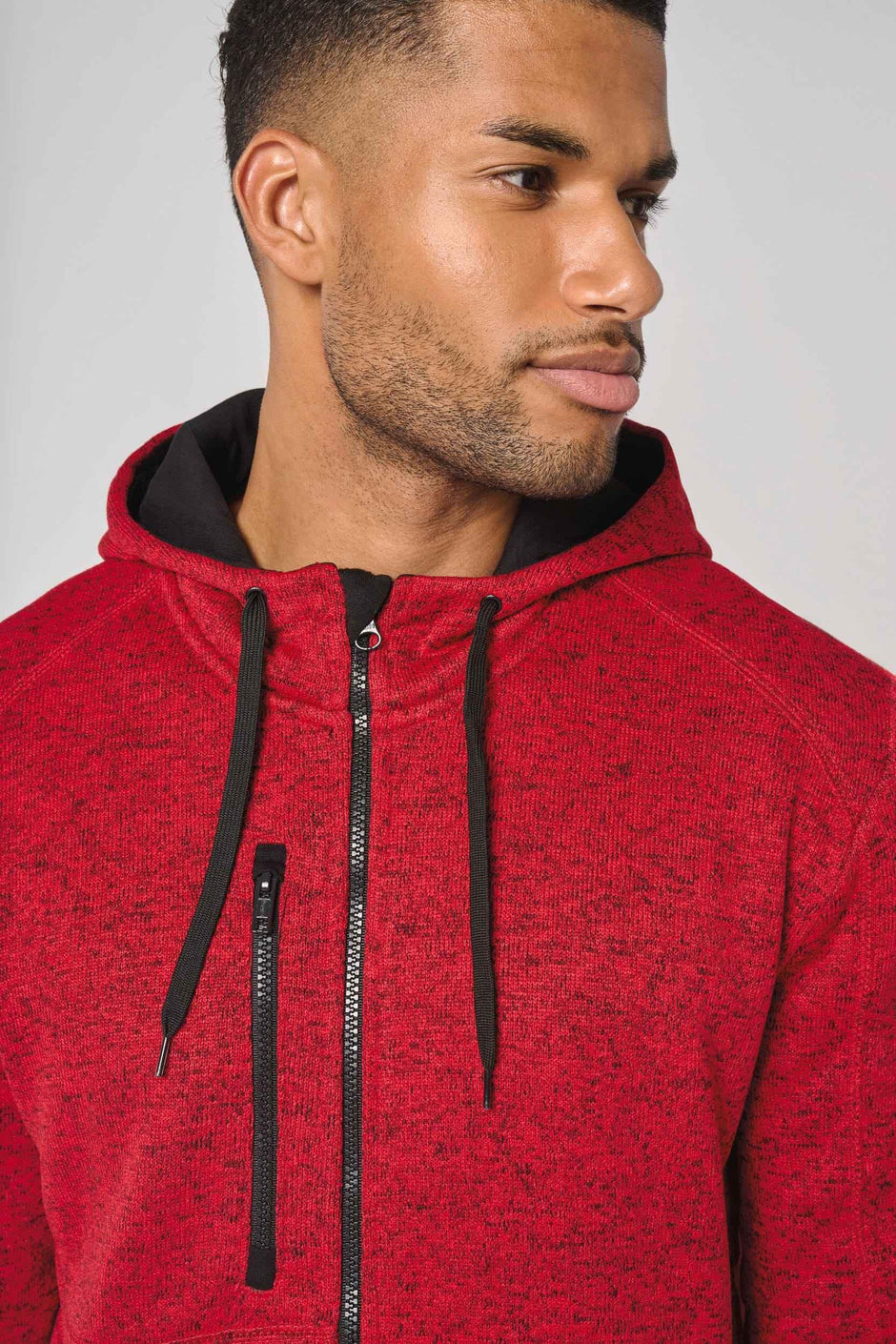 PA365 - Veste à capuche chinée homme