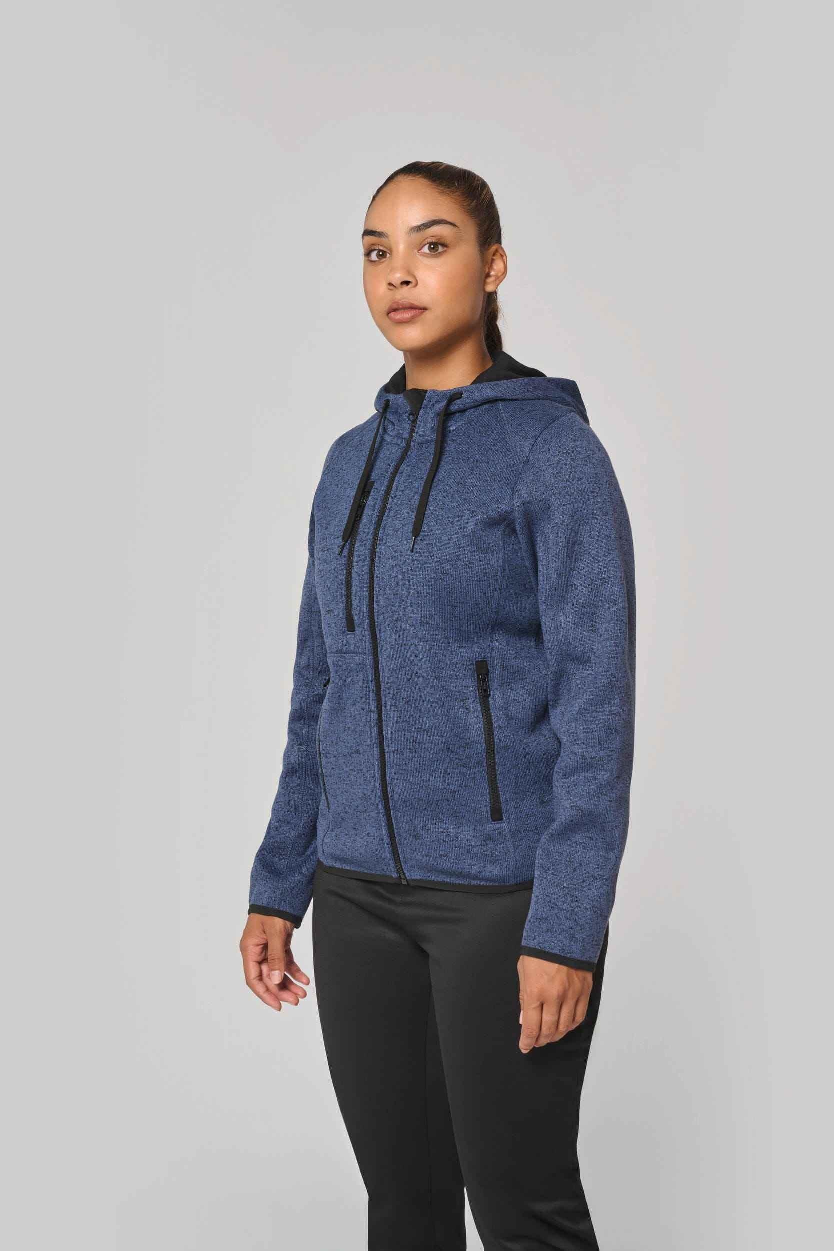 PA366 - Veste à capuche chinée femme - Occifloc
