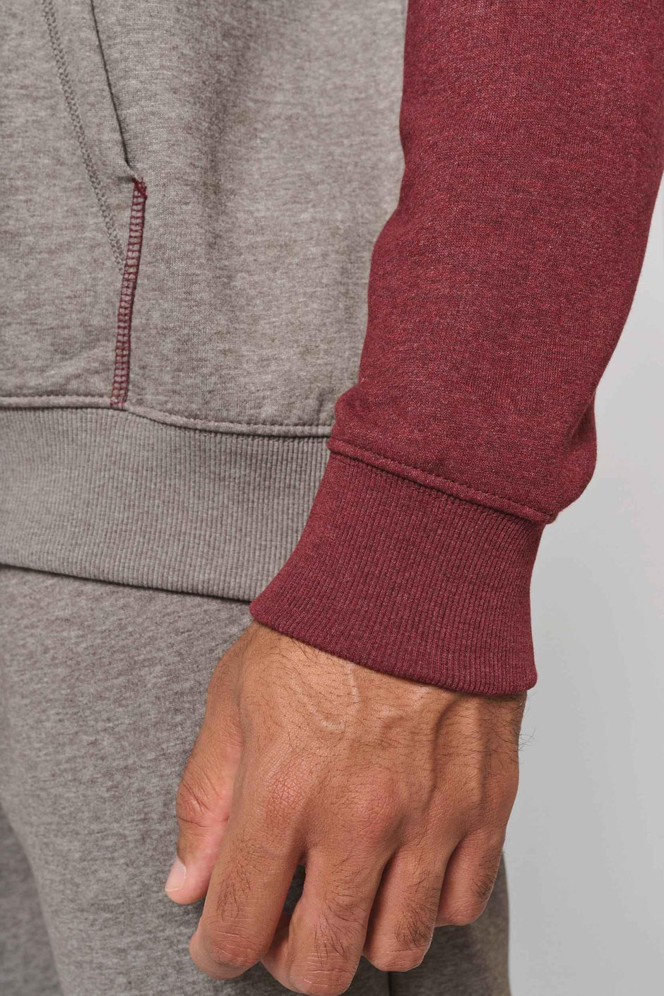 PA369 - Sweat-shirt à capuche bicolore unisexe - Occifloc