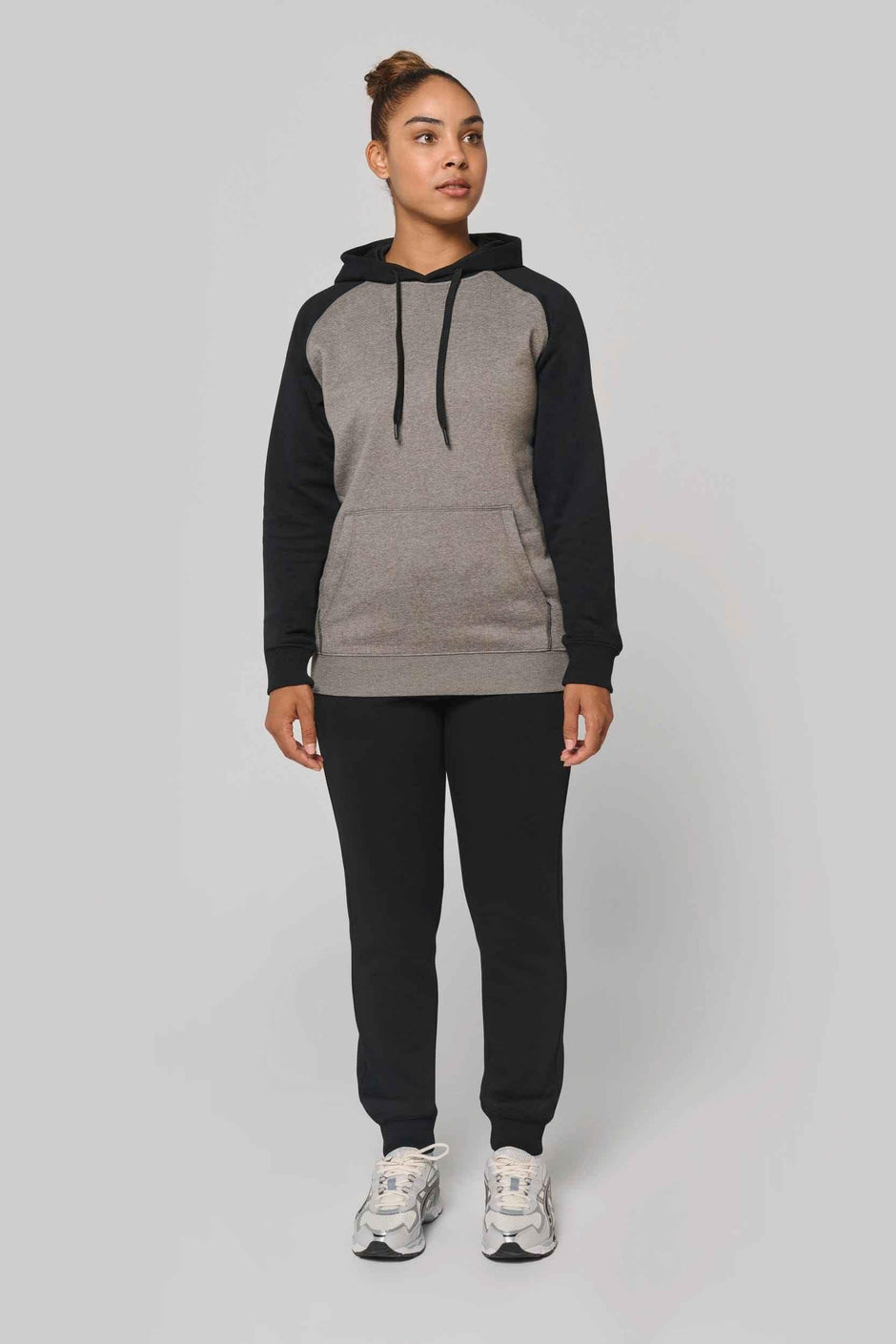 PA369 - Sweat-shirt à capuche bicolore unisexe - Occifloc