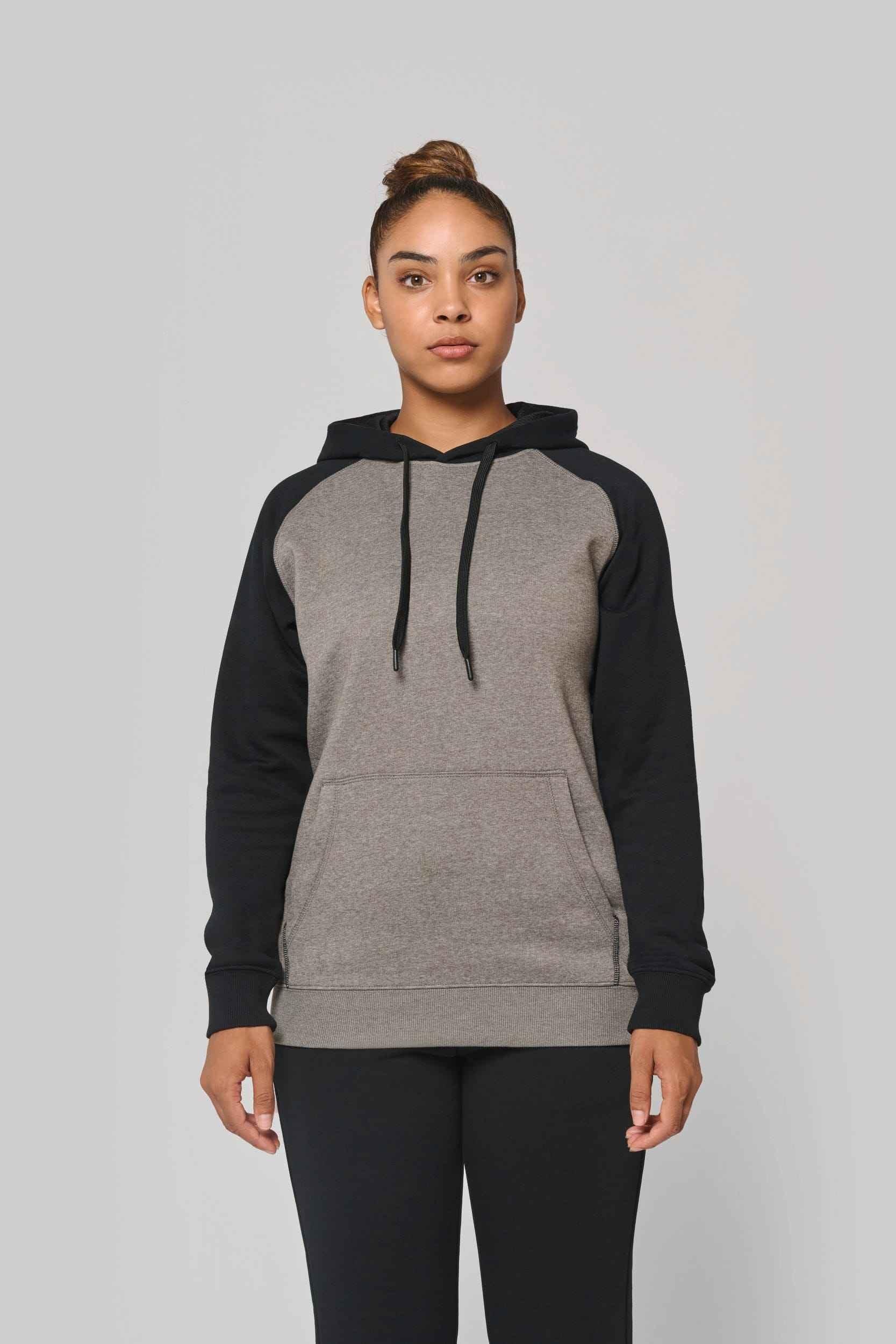 PA369 - Sweat-shirt à capuche bicolore unisexe - Occifloc