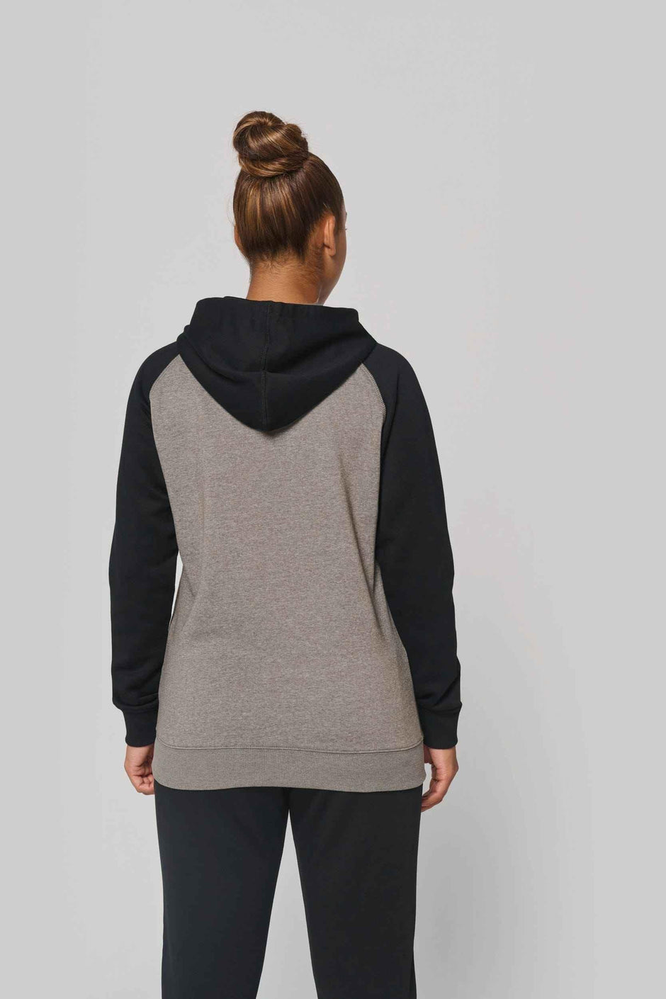 PA369 - Sweat-shirt à capuche bicolore unisexe - Occifloc