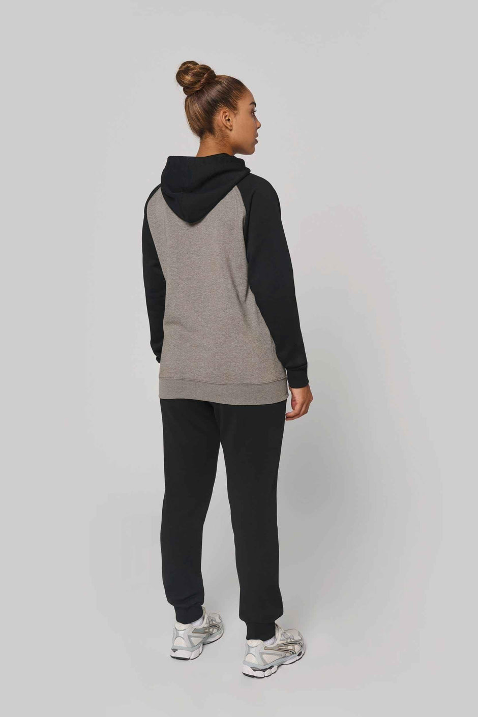 PA369 - Sweat-shirt à capuche bicolore unisexe - Occifloc