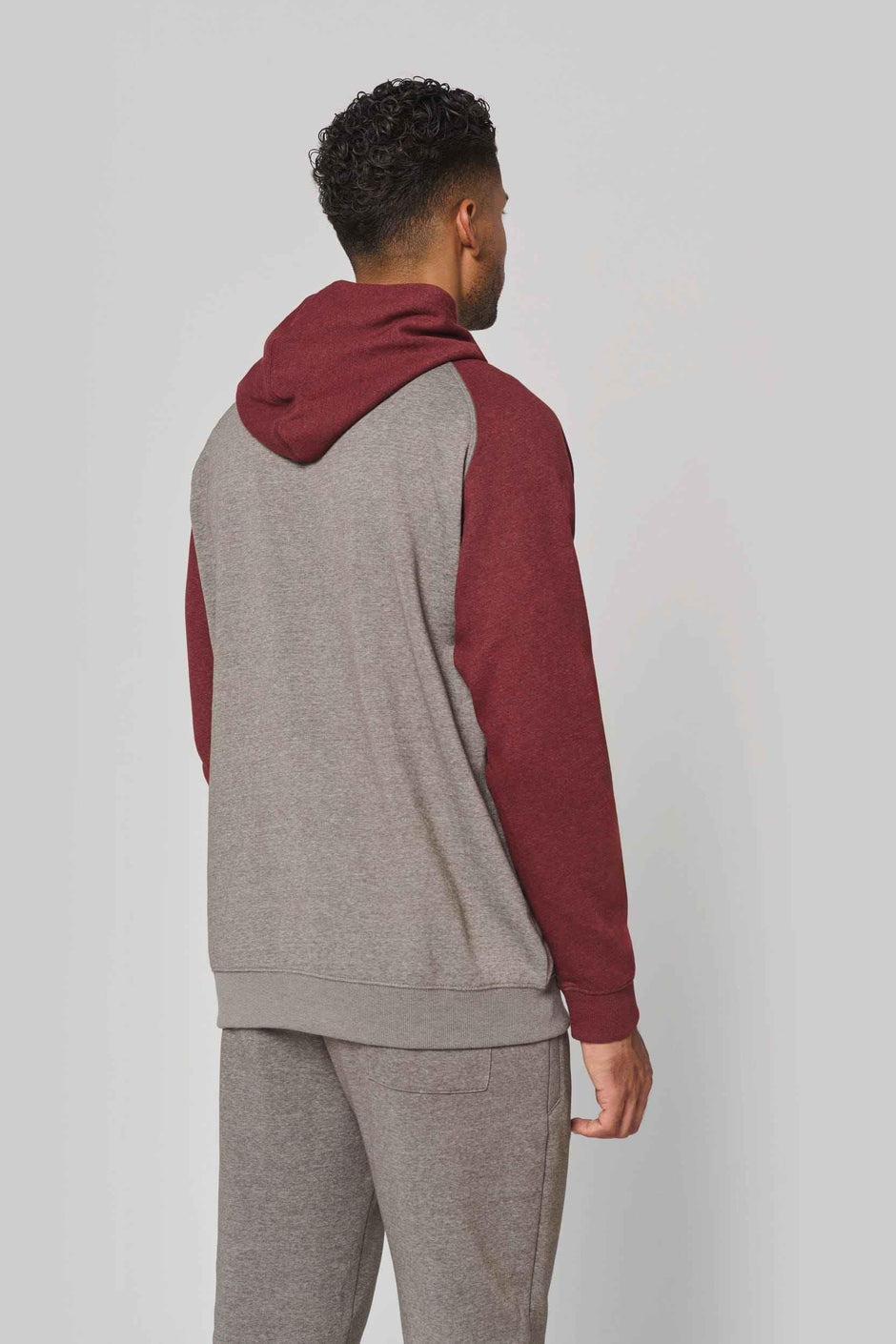 PA369 - Sweat-shirt à capuche bicolore unisexe - Occifloc