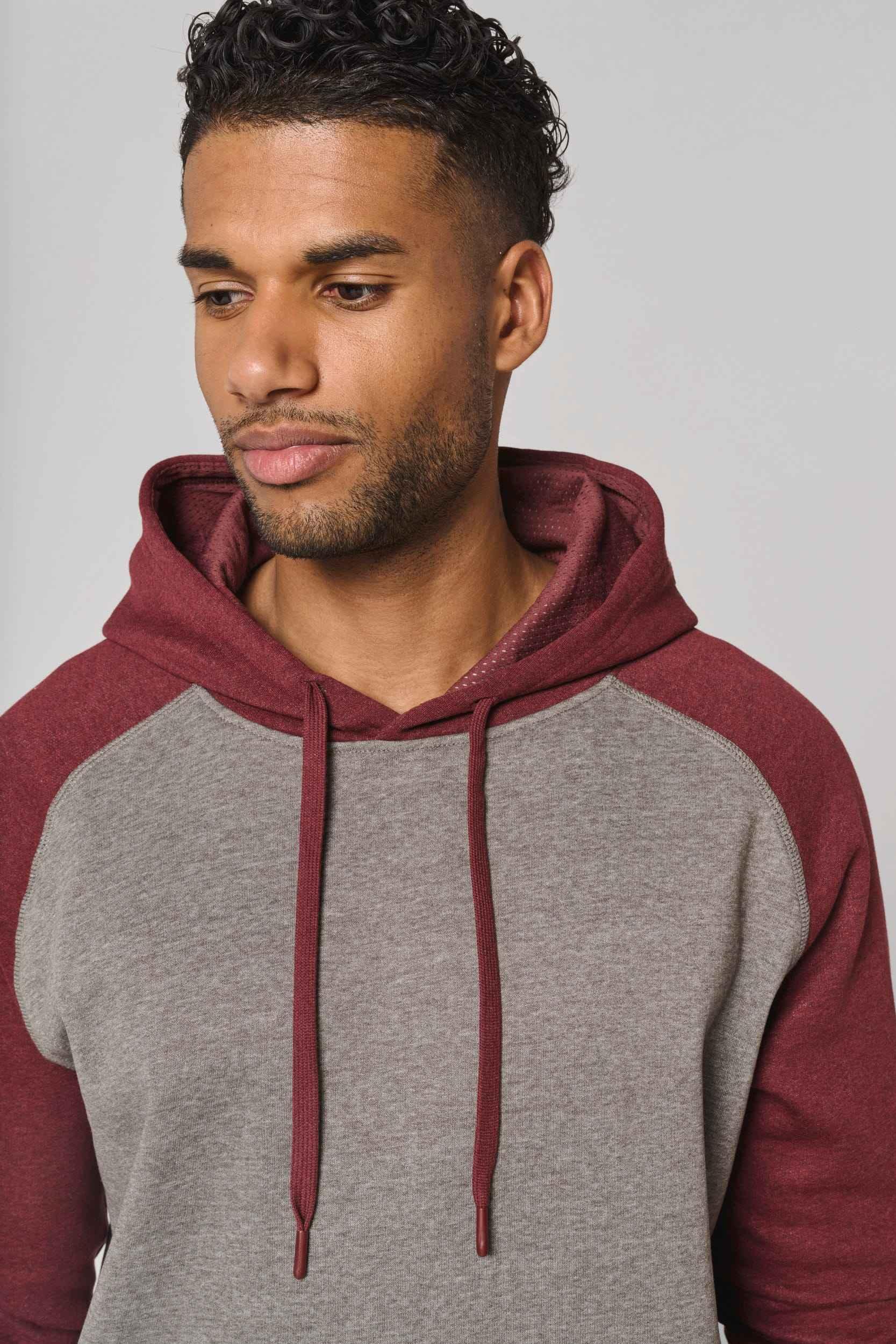 PA369 - Sweat-shirt à capuche bicolore unisexe - Occifloc