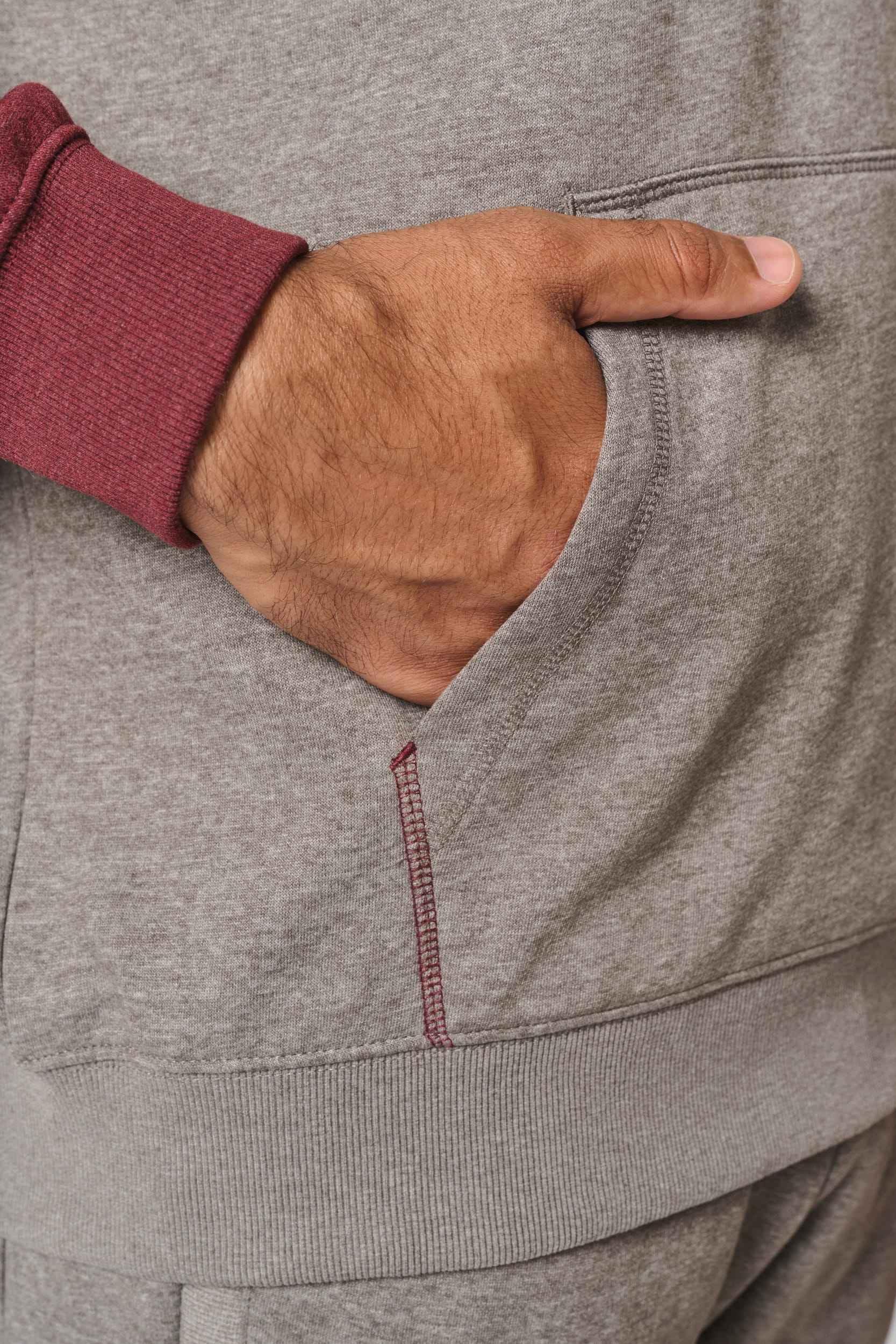 PA369 - Sweat-shirt à capuche bicolore unisexe - Occifloc
