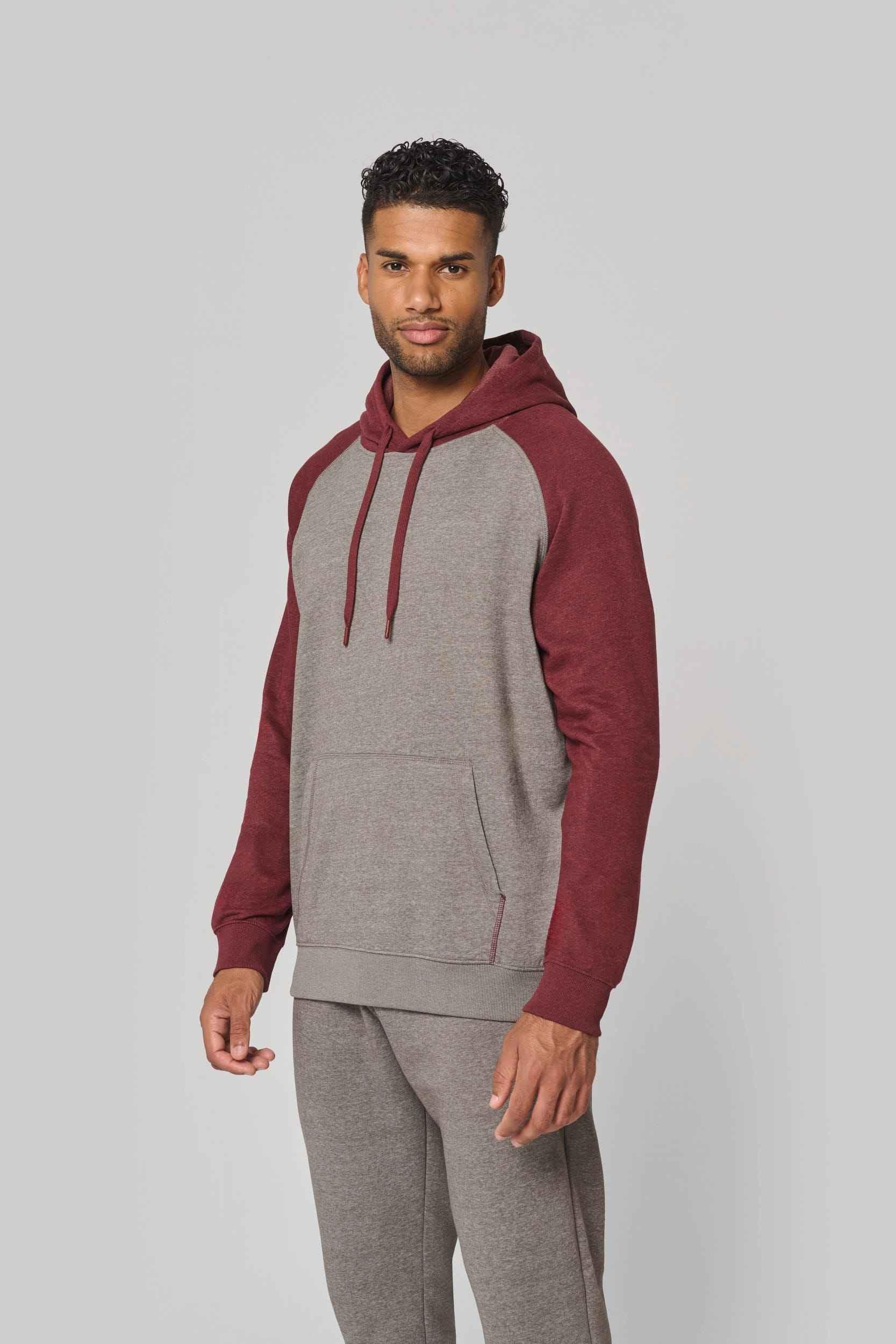 PA369 - Sweat-shirt à capuche bicolore unisexe - Occifloc