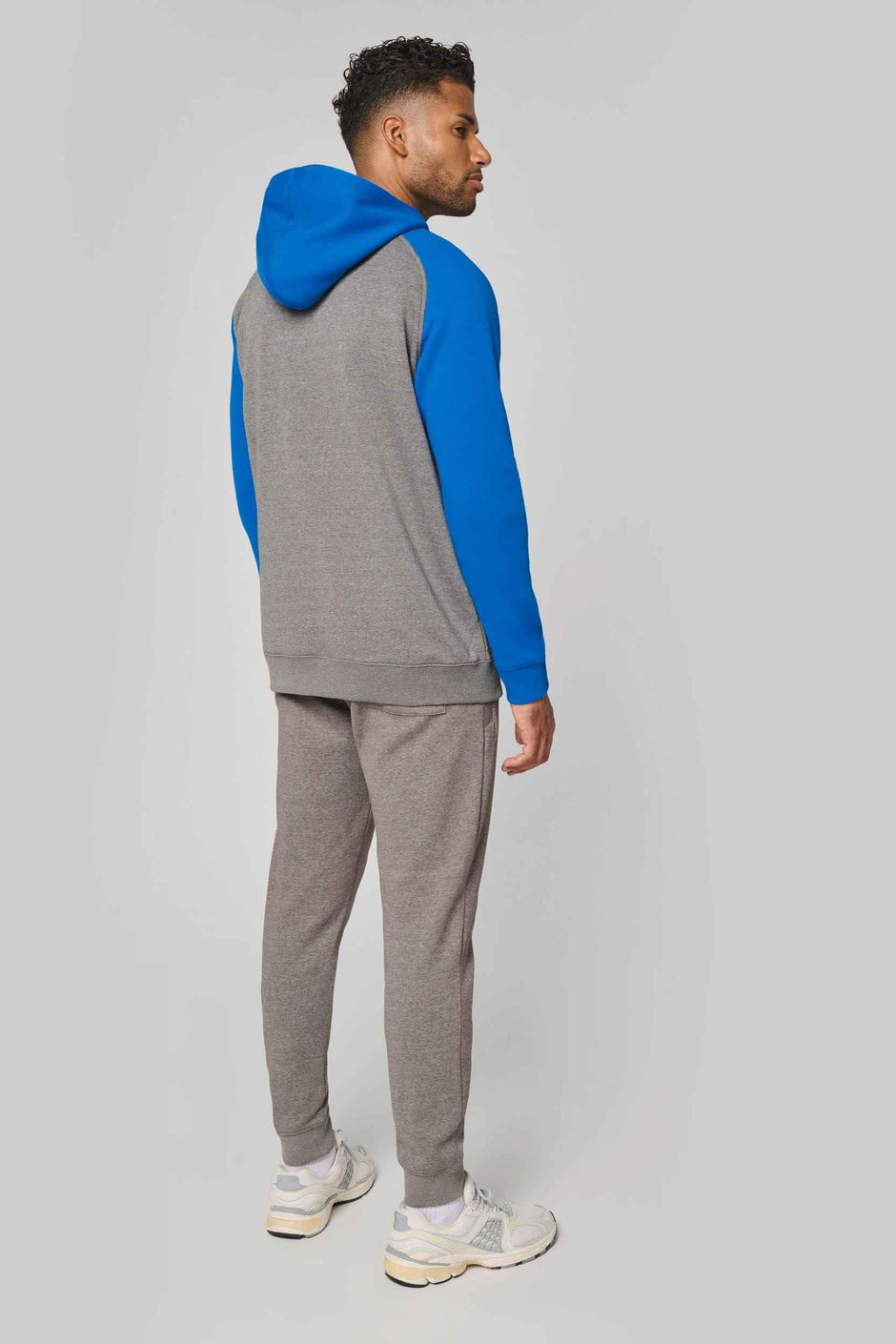 PA380 - Veste molleton zippée capuche bicolore unisexe - Occifloc