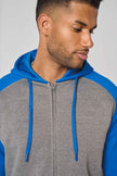 PA380 - Veste molleton zippée capuche bicolore unisexe - Occifloc