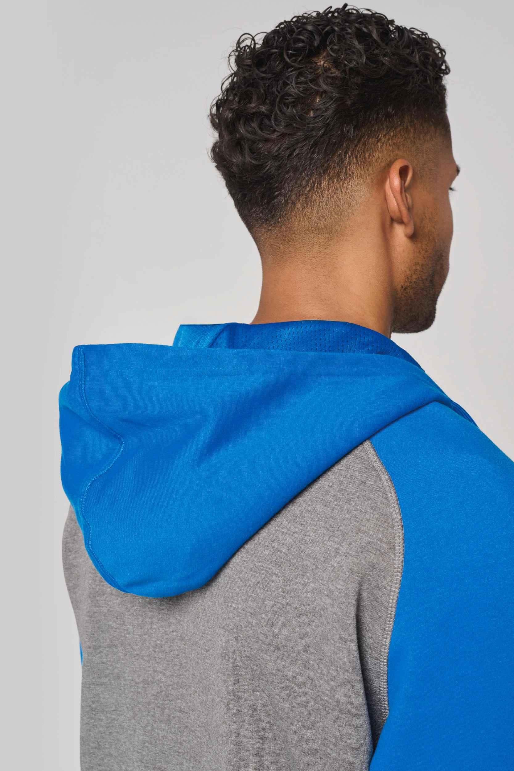 PA380 - Veste molleton zippée capuche bicolore unisexe - Occifloc