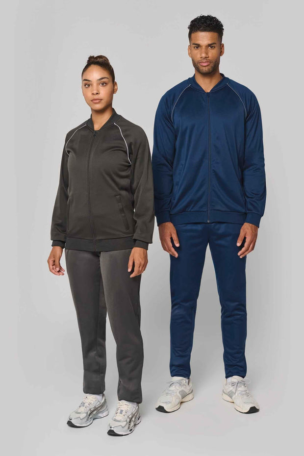 PA384 - Veste de survêtement zippée avec liseré unisexe - Occifloc