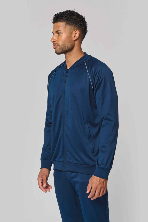 PA384 - Veste de survêtement zippée avec liseré unisexe - Occifloc