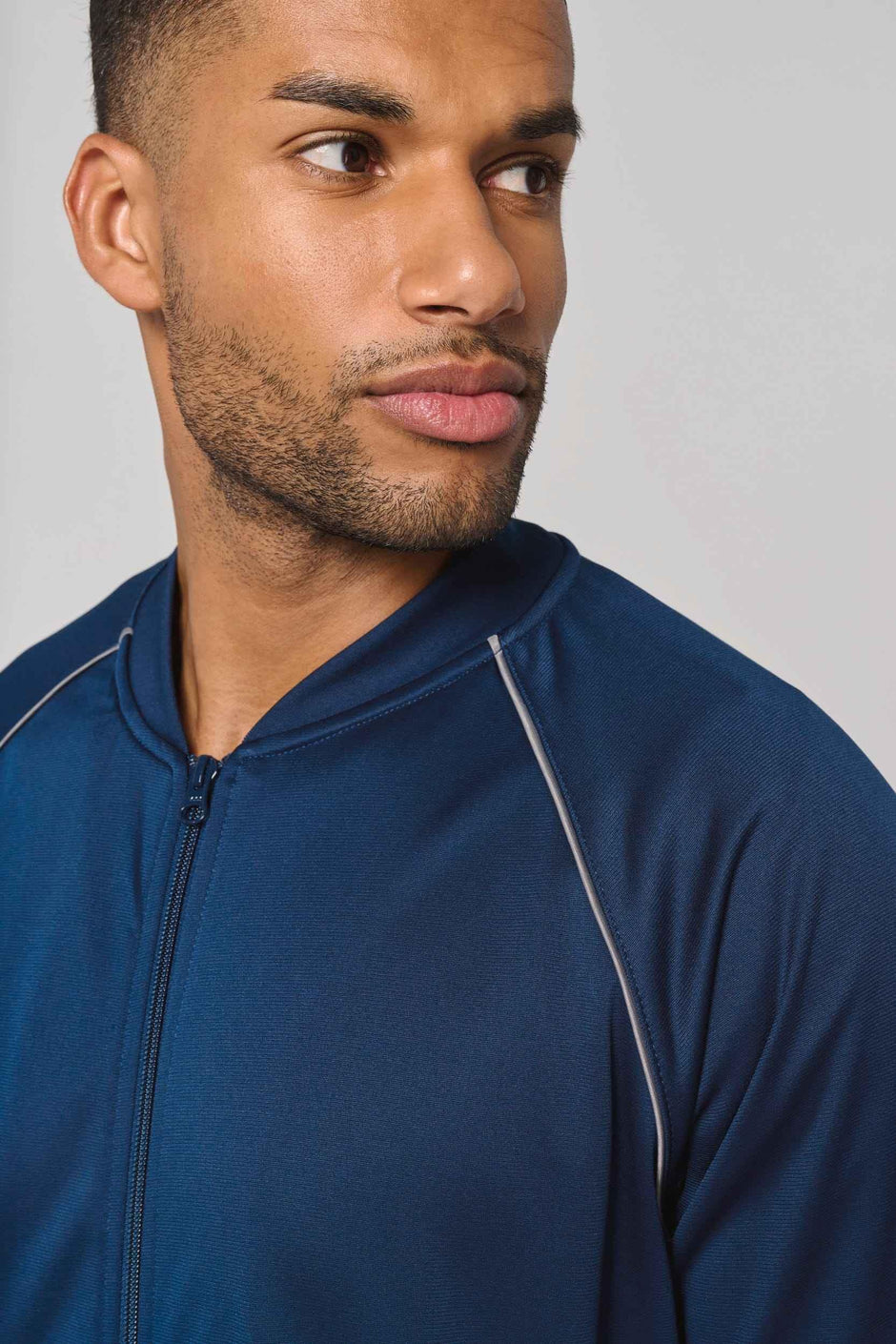 PA384 - Veste de survêtement zippée avec liseré unisexe - Occifloc