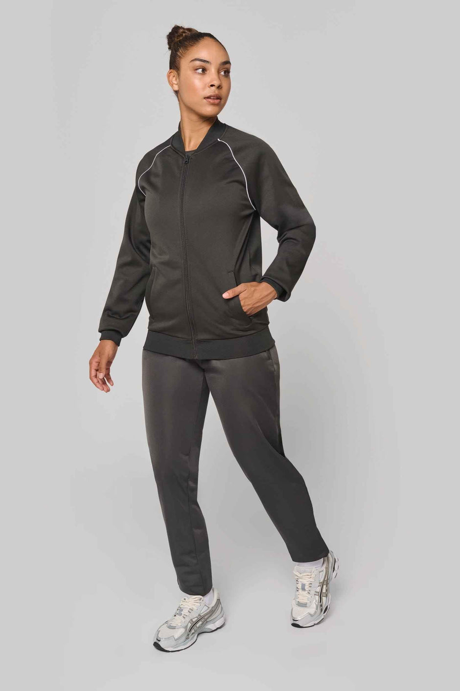 PA384 - Veste de survêtement zippée avec liseré unisexe - Occifloc