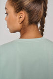 PA394 - Sweat-shirt crop à manches courtes col rond femme - Occifloc