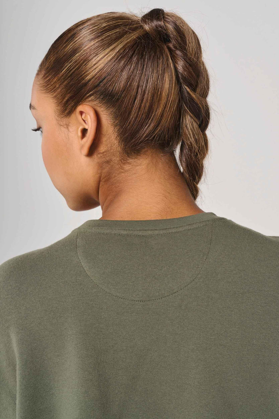 PA395 - Sweat-shirt crop col rond femme - Occifloc