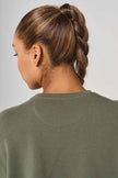 PA395 - Sweat-shirt crop col rond femme - Occifloc