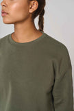 PA395 - Sweat-shirt crop col rond femme - Occifloc