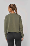 PA395 - Sweat-shirt crop col rond femme - Occifloc
