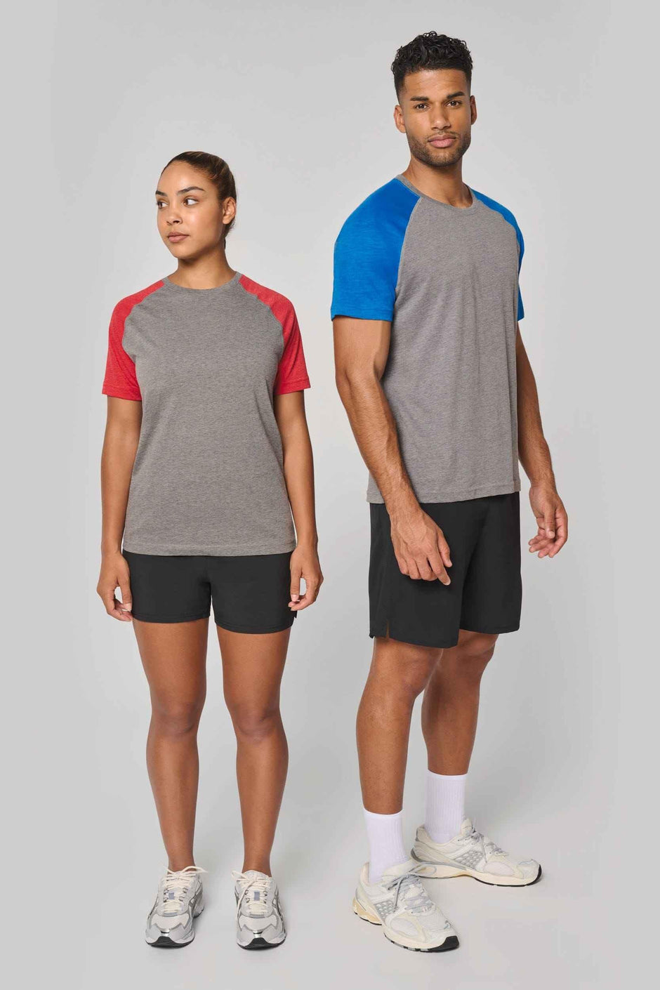 PA4010 - T-shirt triblend bicolore sport manches courtes unisexe - Occifloc