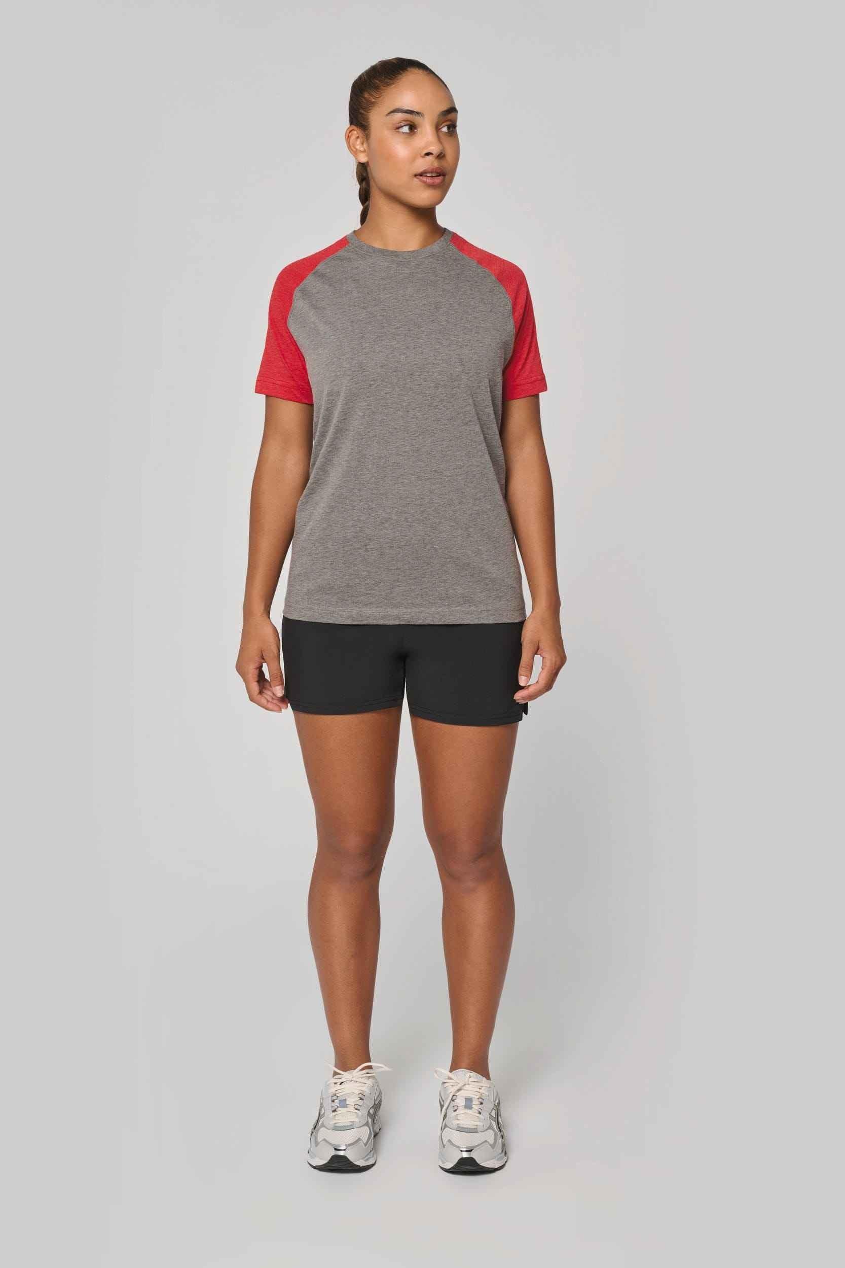 PA4010 - T-shirt triblend bicolore sport manches courtes unisexe - Occifloc