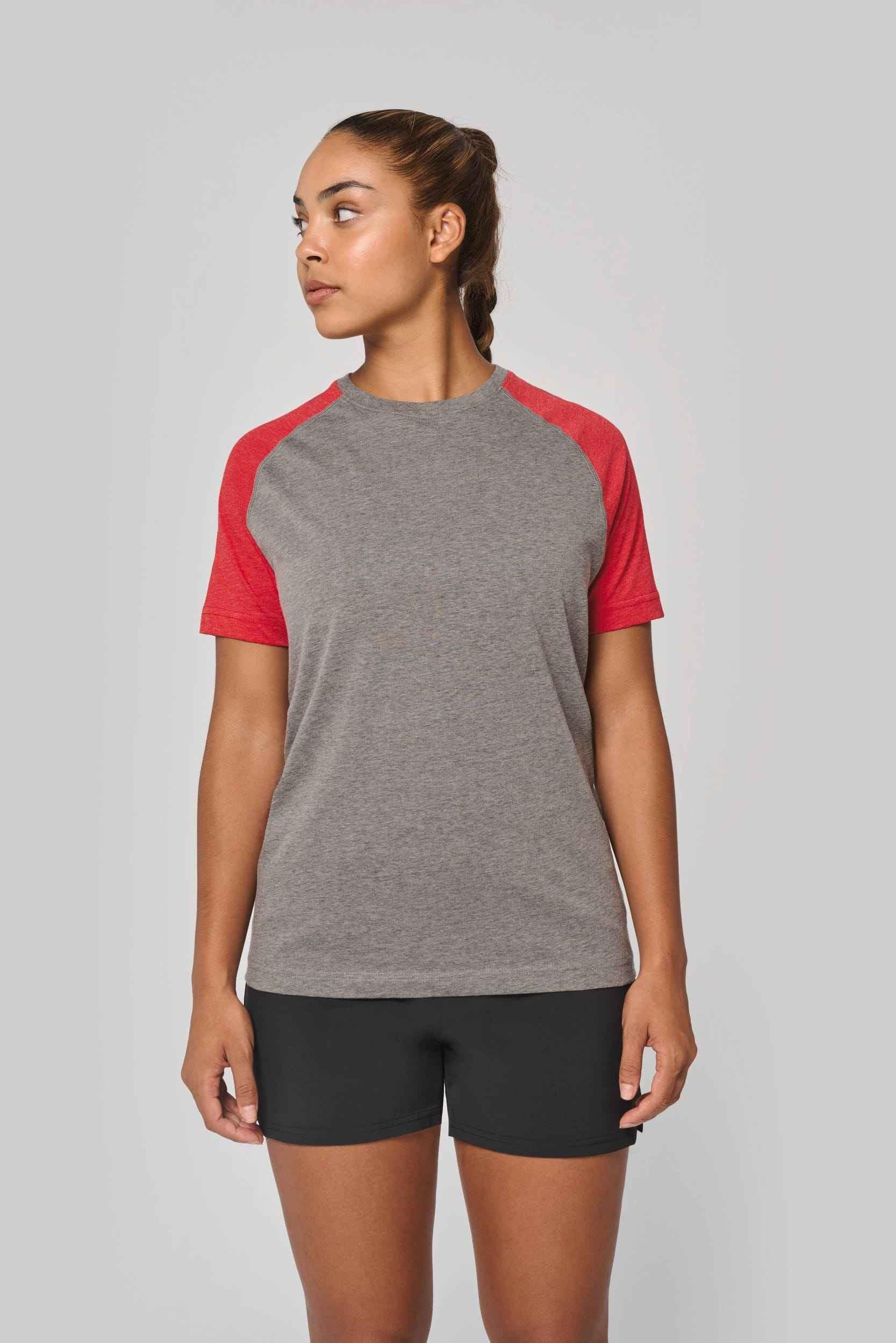 PA4010 - T-shirt triblend bicolore sport manches courtes unisexe - Occifloc