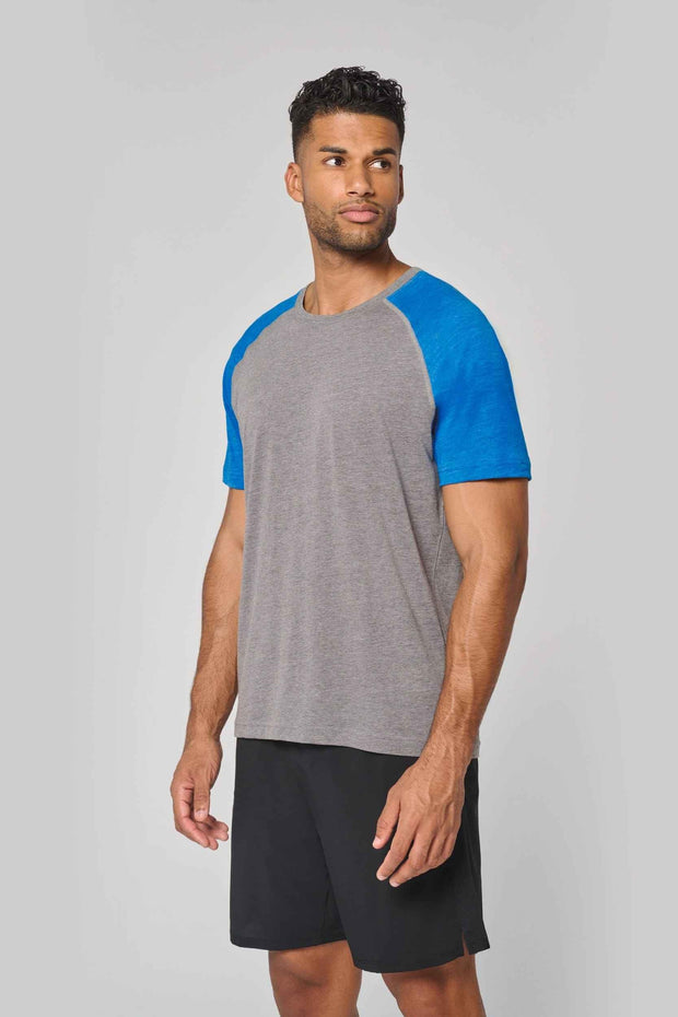 PA4010 - T-shirt triblend bicolore sport manches courtes unisexe - Occifloc