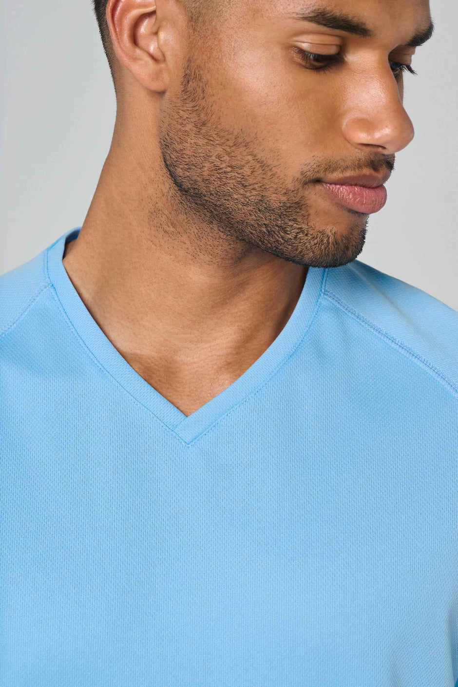 PA476 - T-shirt de sport manches courtes col v homme - Occifloc