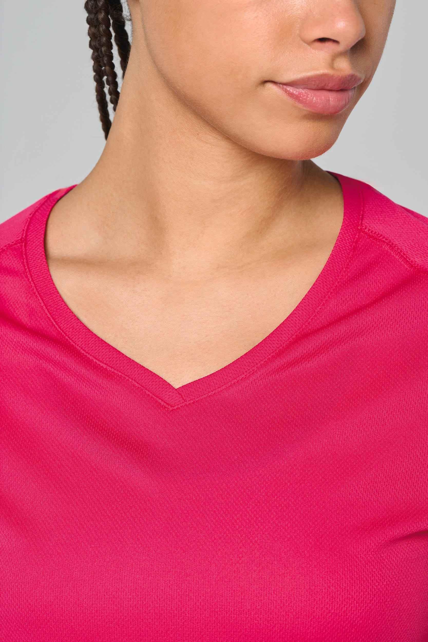 PA477 - T-shirt de sport manches courtes col v femme - Occifloc