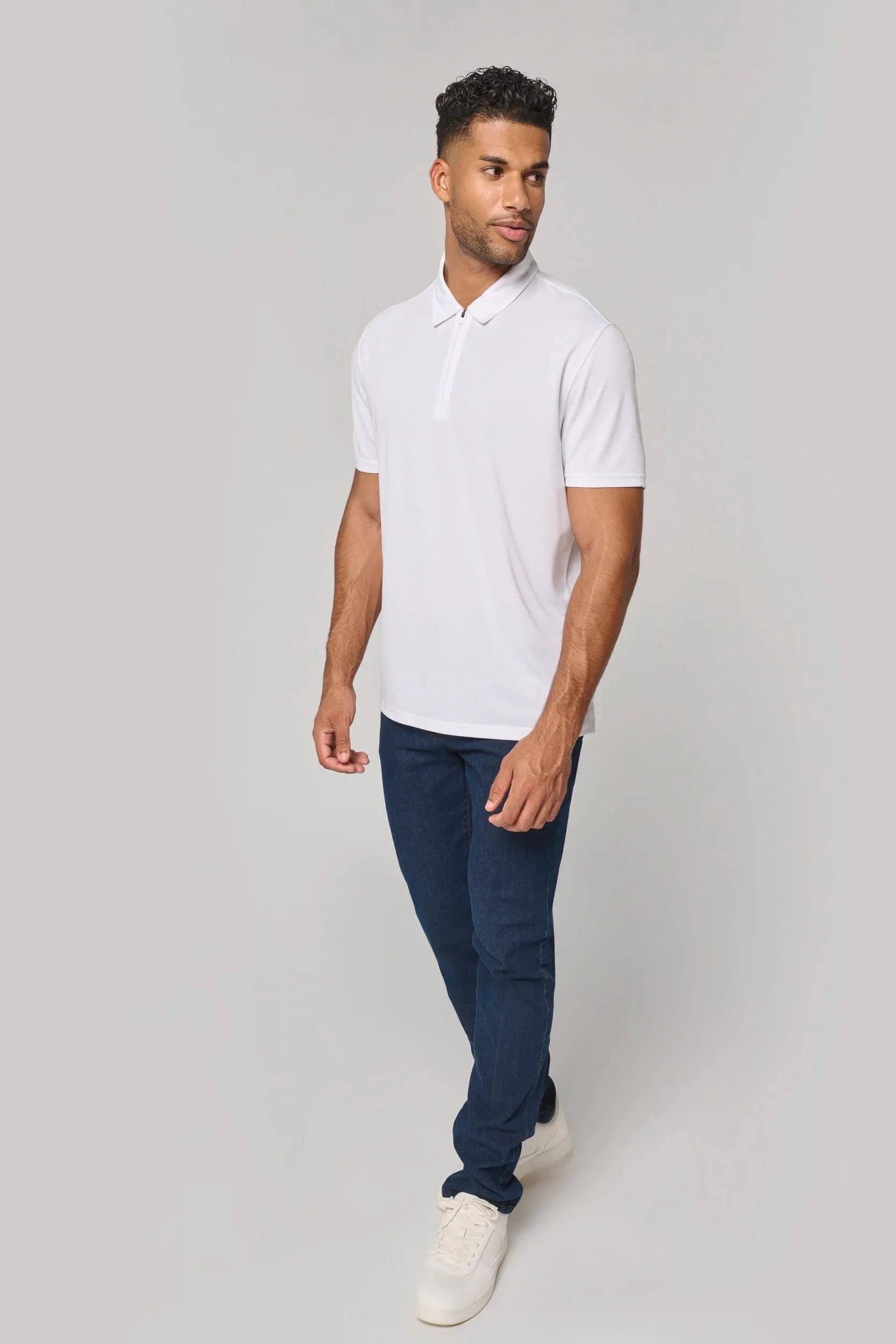 PA492 - Polo de sport col 1/4 zip homme - Occifloc