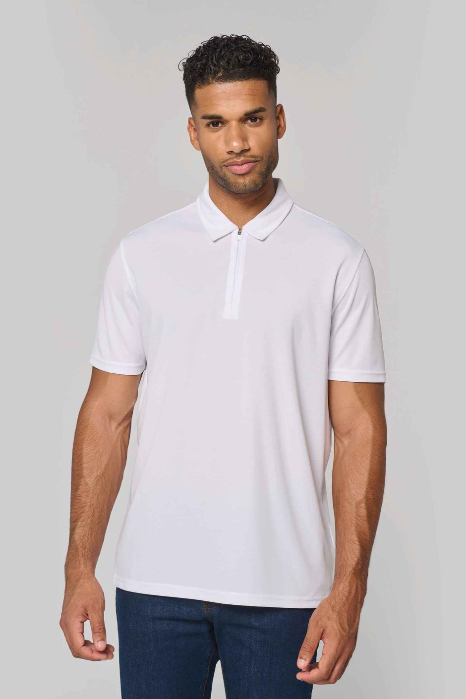 PA492 - Polo de sport col 1/4 zip homme - Occifloc