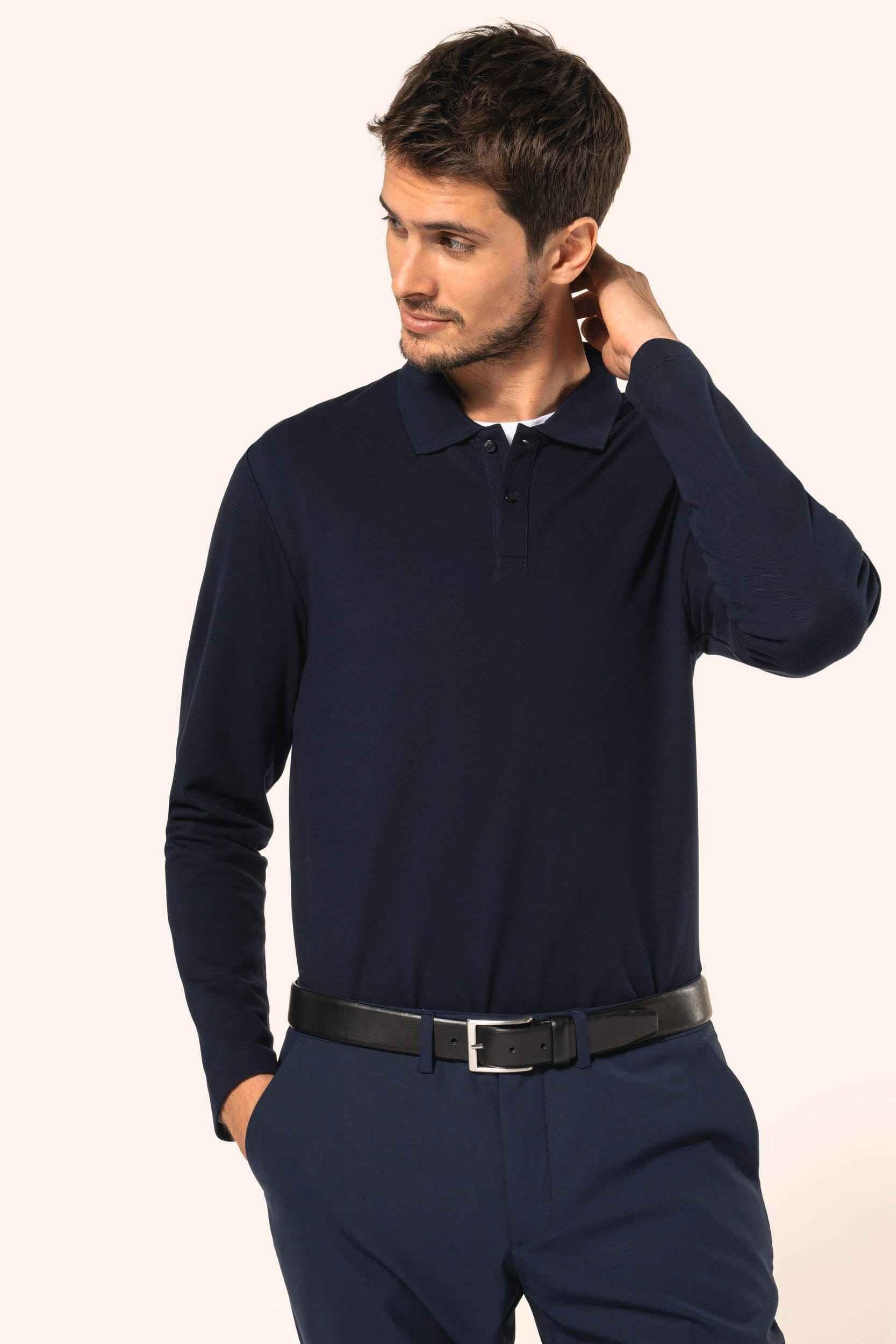 PK202 - Polo Supima® manches longues homme - Occifloc