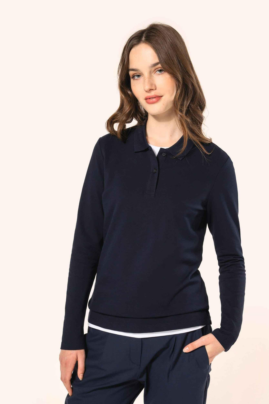 PK203 - Polo Supima® manches longues femme - Occifloc