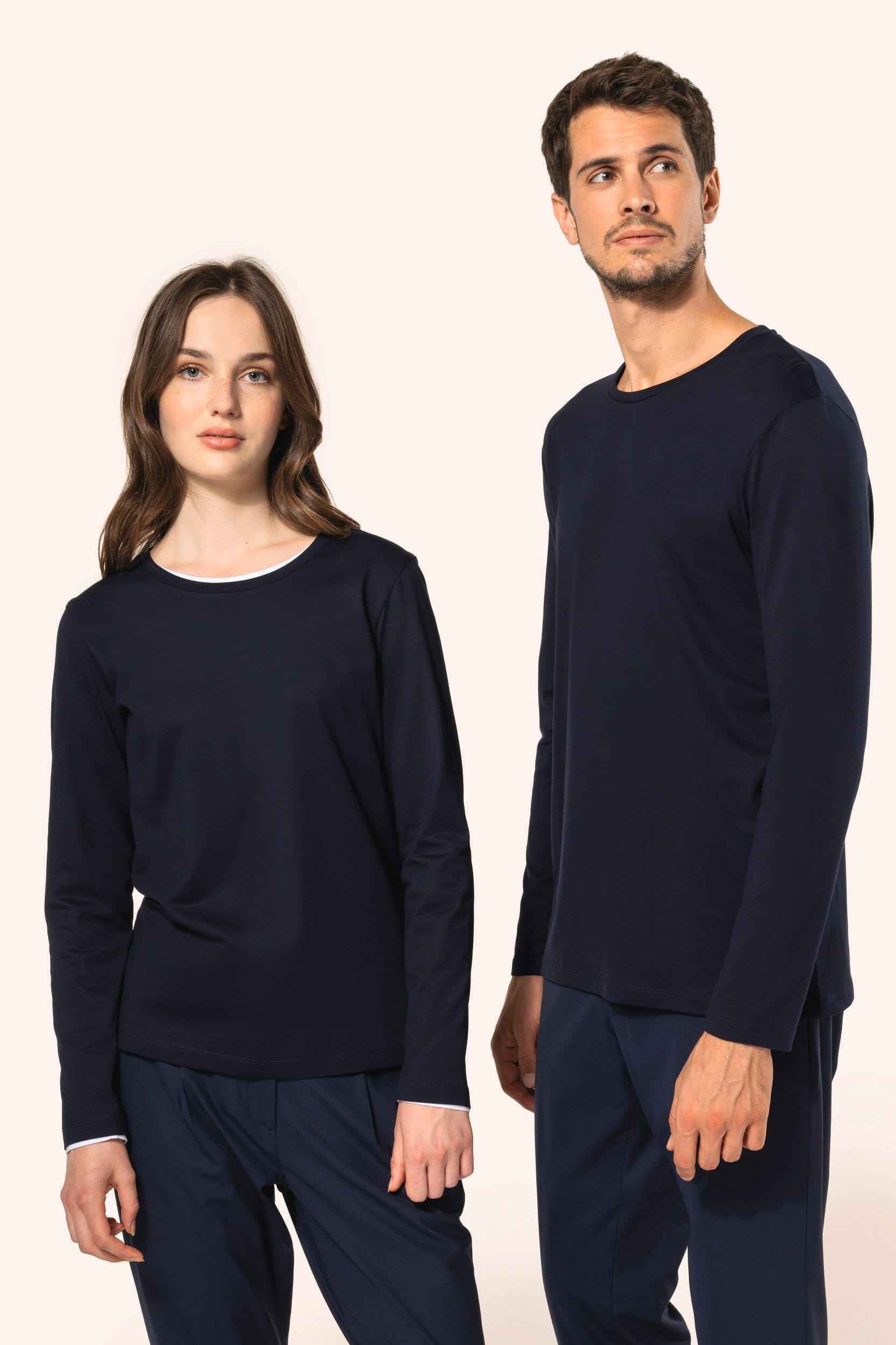 PK303 - T-shirt Supima® col rond manches longues femme