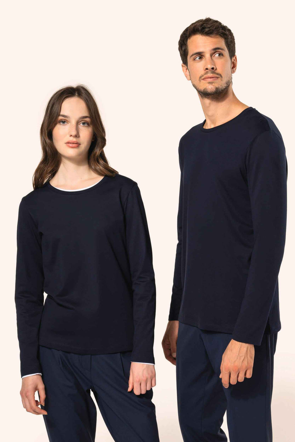 PK303 - T-shirt Supima® col rond manches longues femme