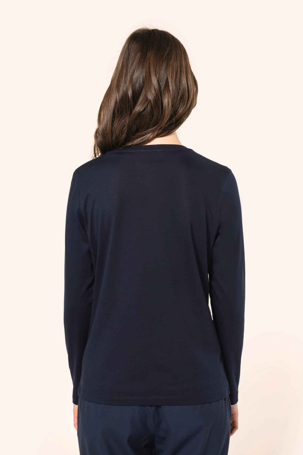 PK303 - T-shirt Supima® col rond manches longues femme