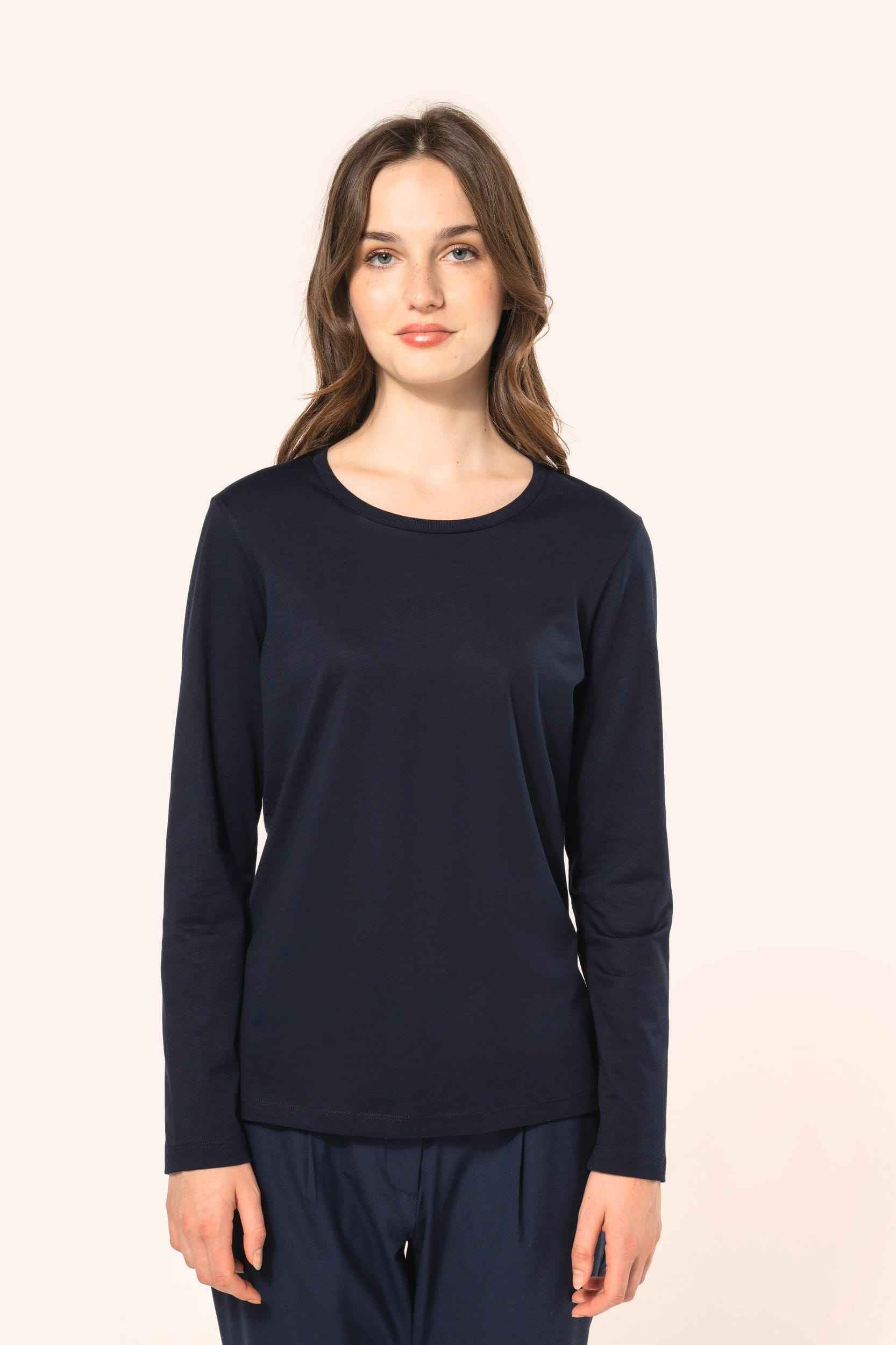 PK303 - T-shirt Supima® col rond manches longues femme