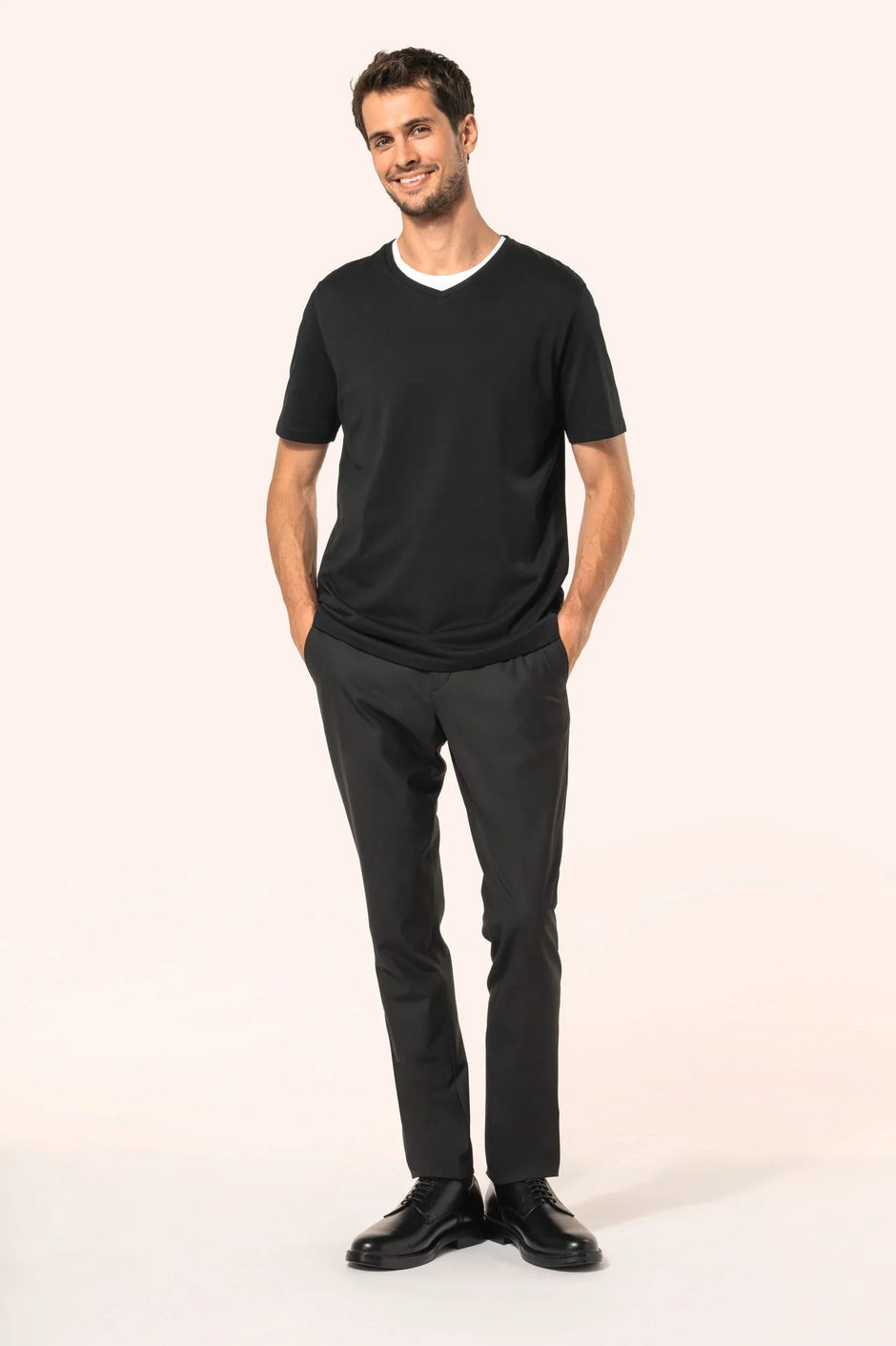PK304 - T-shirt Supima® col V manches courtes homme - Occifloc
