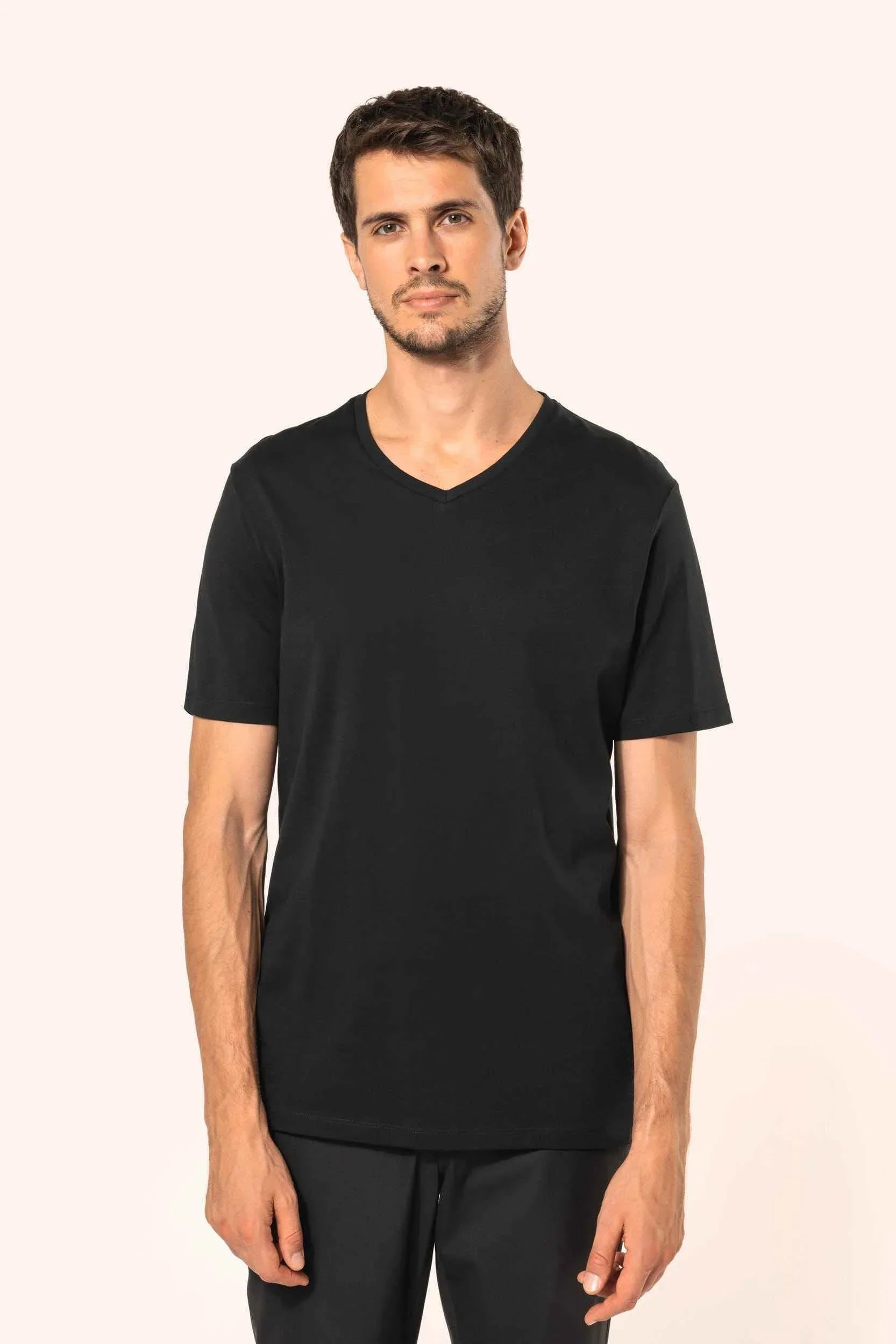 PK304 - T-shirt Supima® col V manches courtes homme - Occifloc