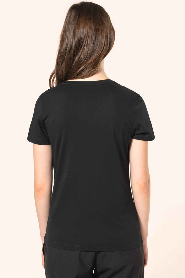 PK305 - T-shirt Supima® col V manches courtes femme