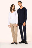 PK307 - T-shirt Supima® col V manches longues femme - Occifloc