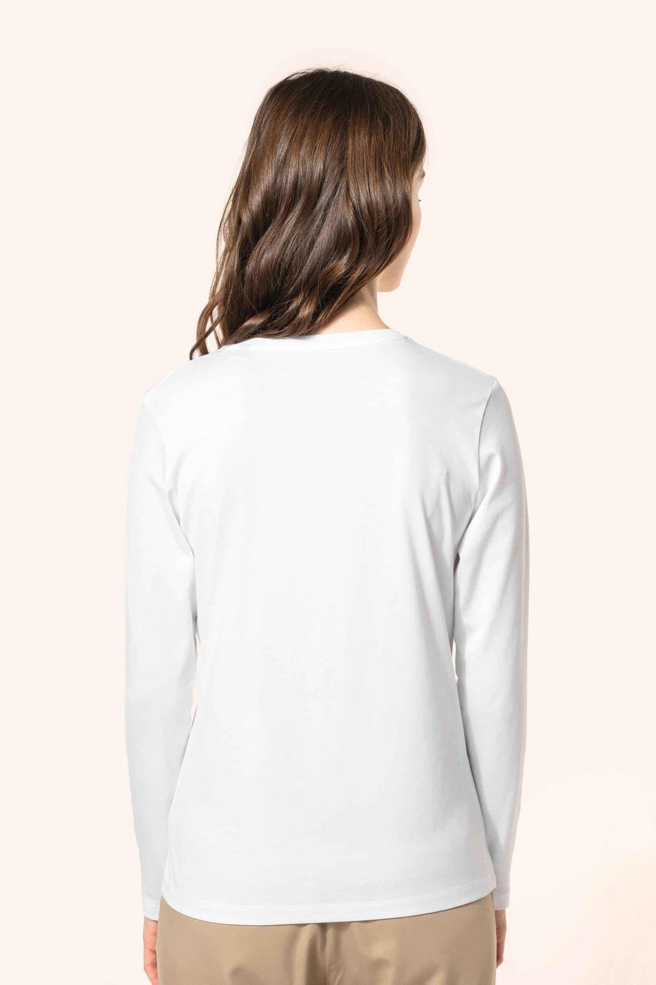 PK307 - T-shirt Supima® col V manches longues femme - Occifloc
