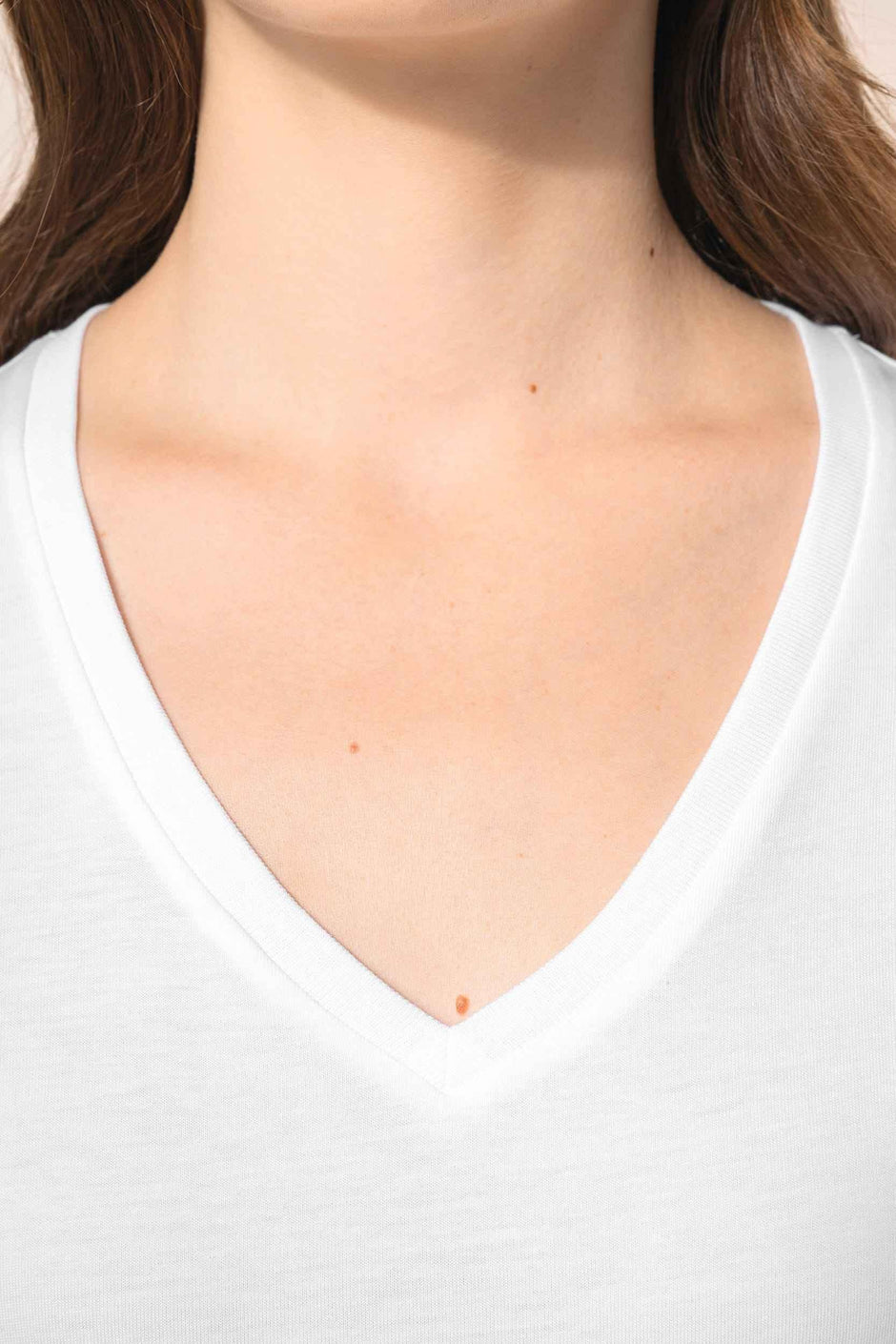 PK307 - T-shirt Supima® col V manches longues femme - Occifloc