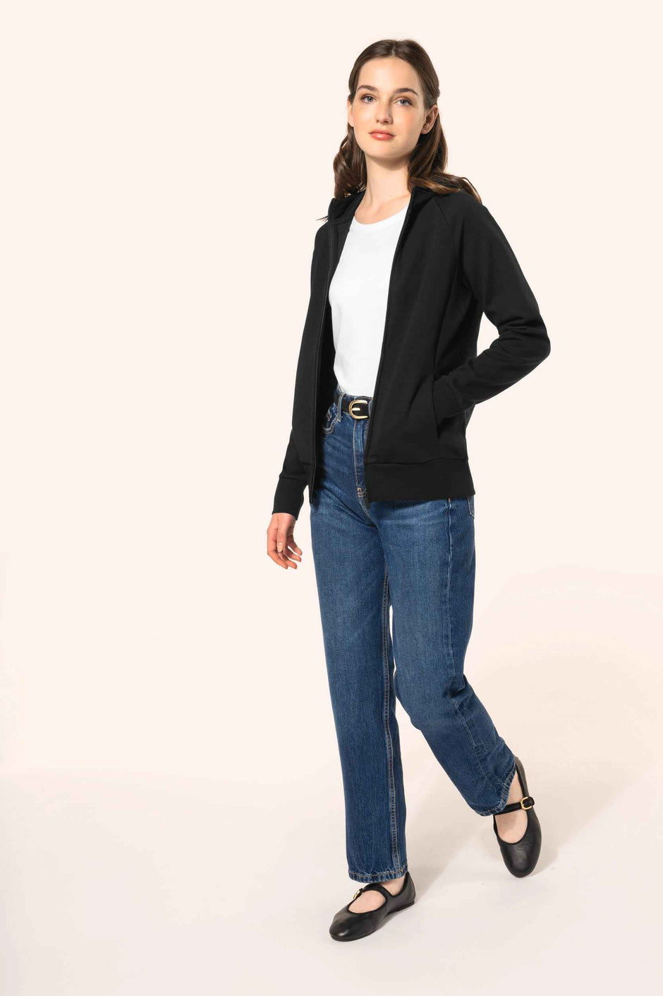 PK401 - Veste zippée à capuche femme