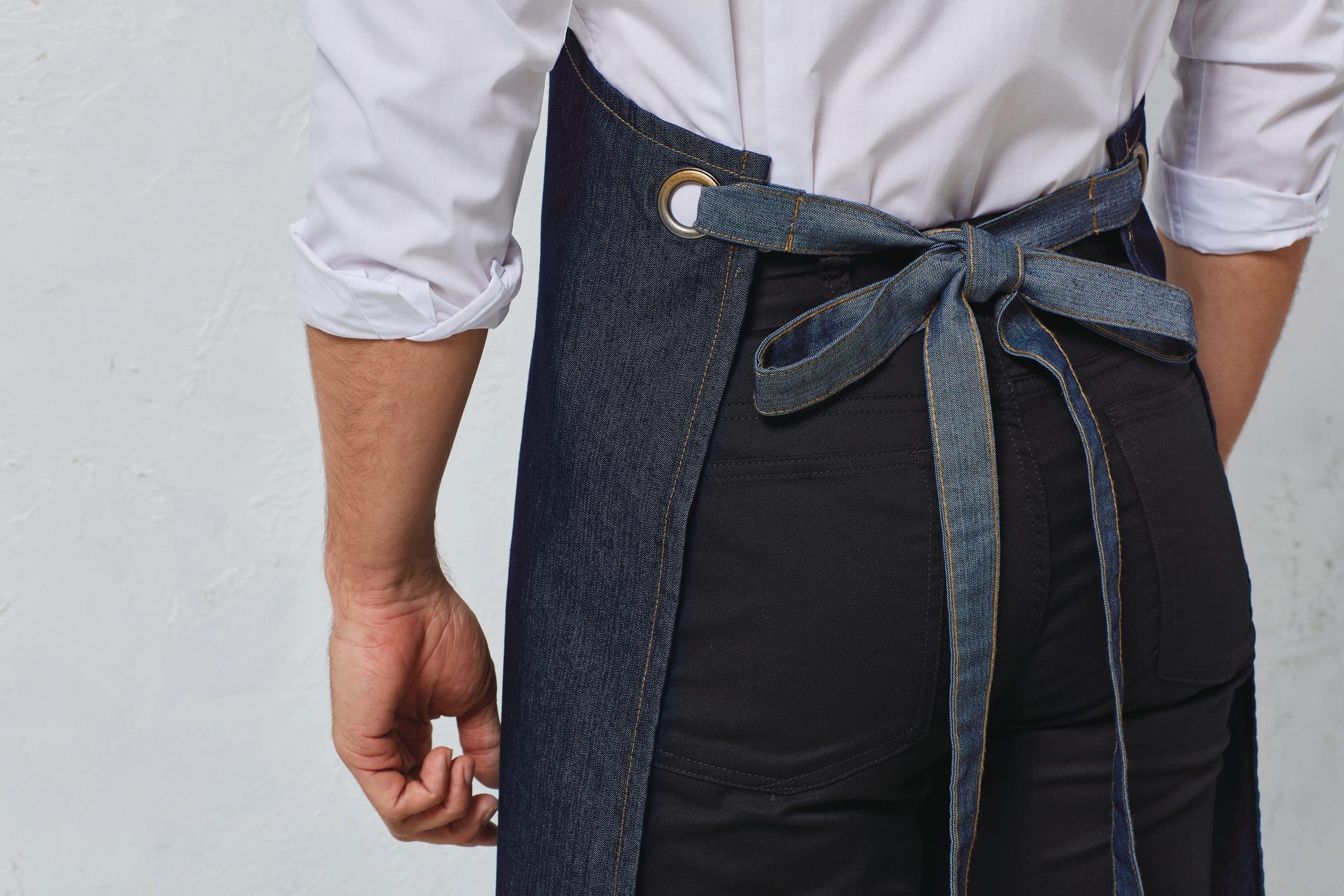 PR127 - Tablier Denim à bavette 