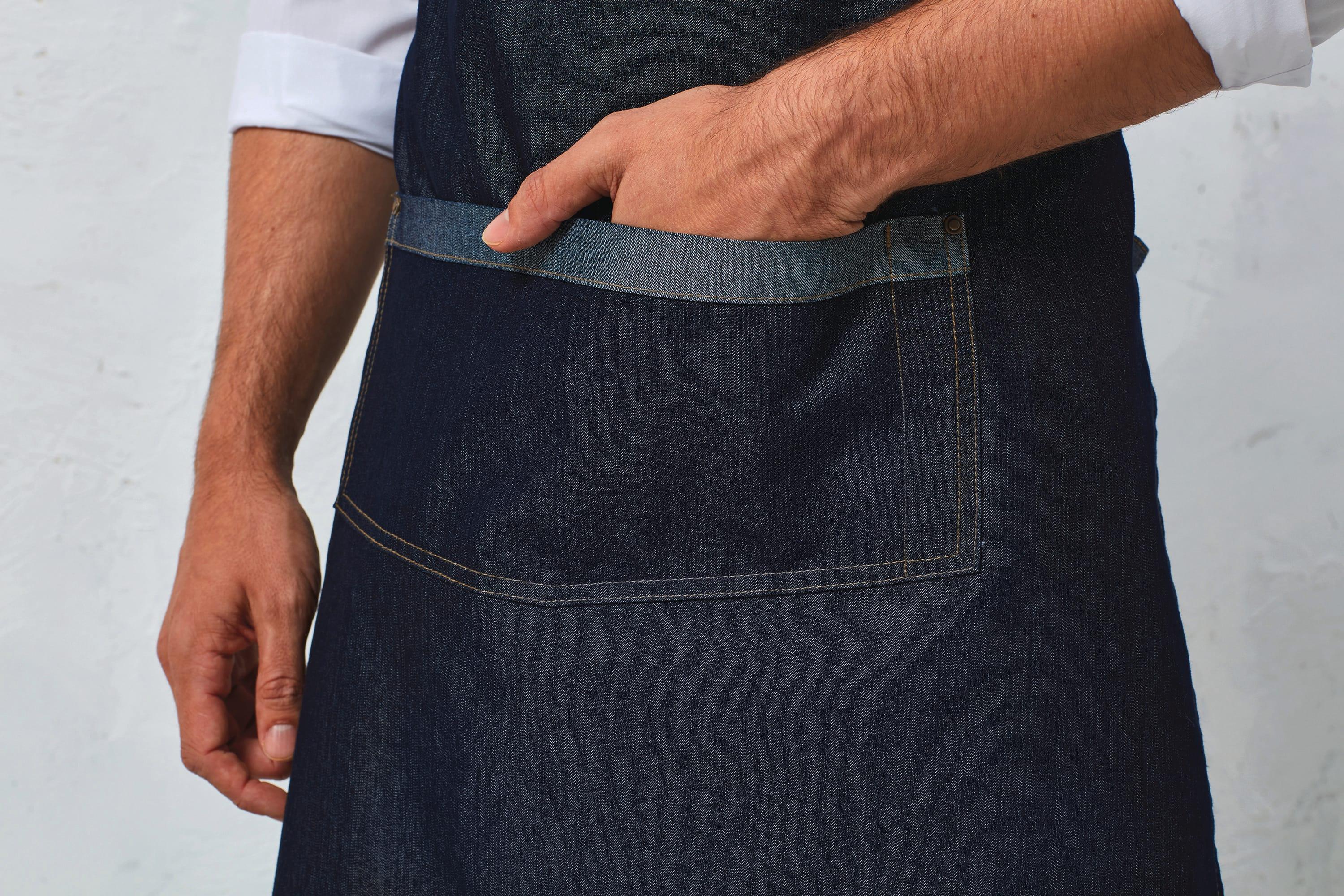 PR127 - Tablier Denim à bavette 