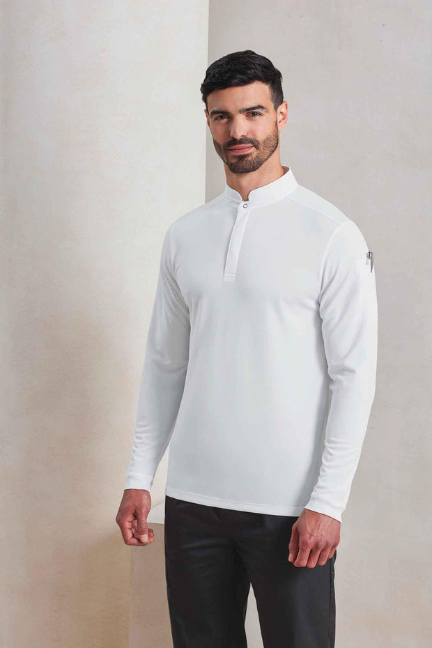 PR647 - Polo de cuisinier Coolchecker Essential à manches longues - Occifloc